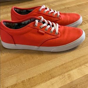 Orange Red Neon Vans